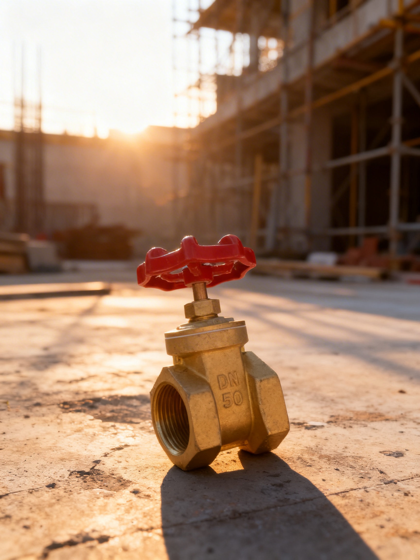 铜闸阀 DN50 红色手轮 水暖管道控制